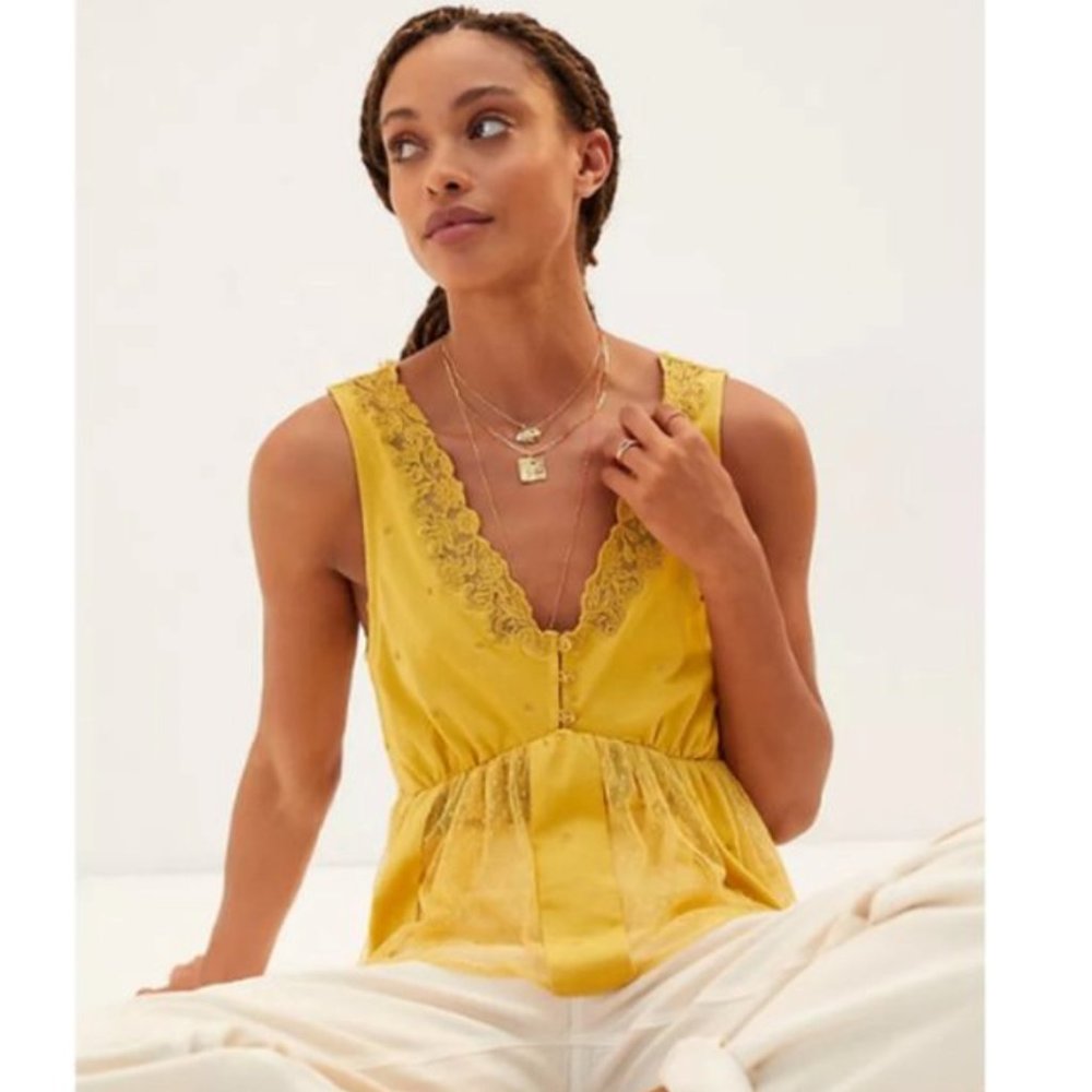 Anthropologie Forever That Girl Embroidered Babydoll Tank - Picture 2 of 6